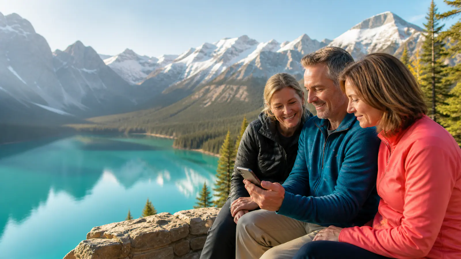 Canadian family reviewing cancer support and medical travel resources