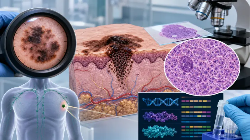 Dermoscopy, skin anatomy, melanoma pathology and molecular testing for individualized evaluation