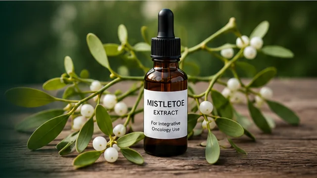 European mistletoe Viscum album representing mistletoe extract and cancer research at Sunridge Medical