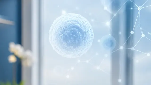 Cancer cell and molecular illustration representing pharmacologic ascorbate mechanisms in cancer research