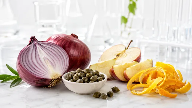 Quercetin rich foods including onions apples capers and citrus peel for cancer research page